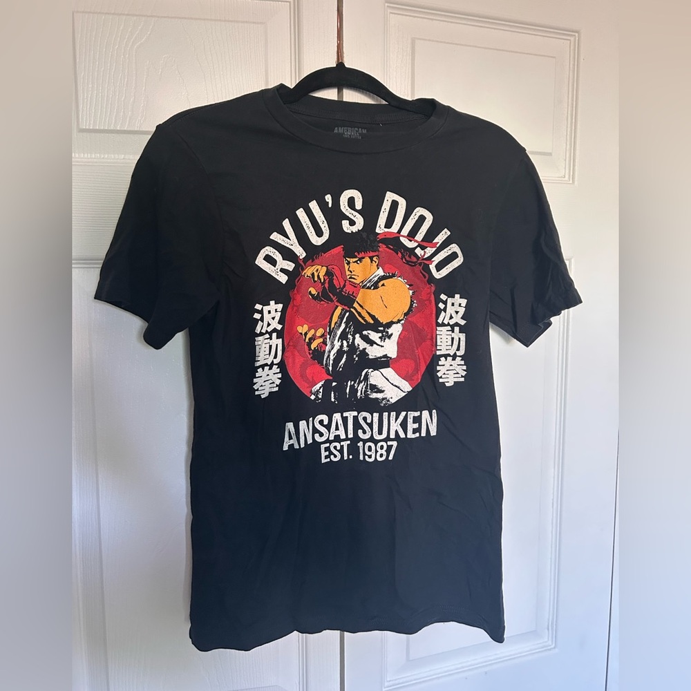 Ryu's Dojo Black Graphic T-Shirt